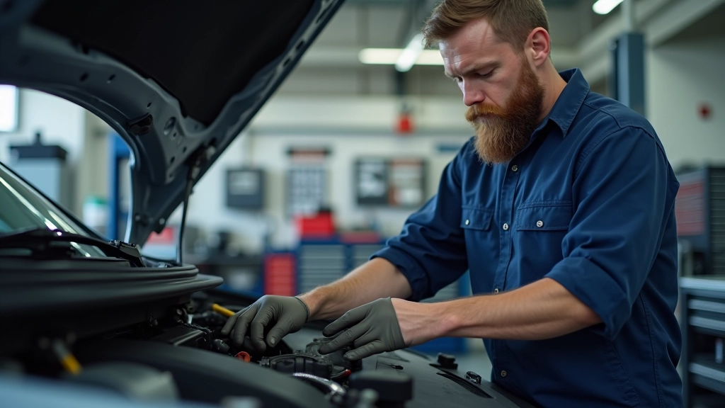 Atelier automobile professionnel avec vérification moteur