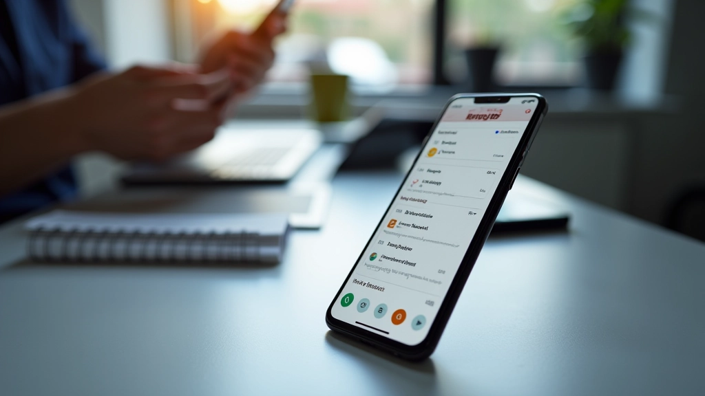 Écran d'application mobile montrant un historique d'entretien automobile organisé chronologiquement avec photos des reçus