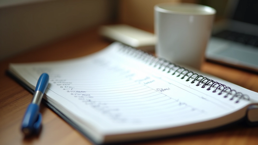 Carnet d'entretien automobile ouvert sur un bureau avec un stylo et des notes manuscrites d'entretien